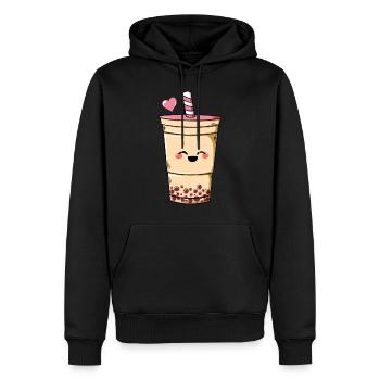 Bubble Tea Perle De Thé Au Lait Boba Thé Lait Cadeau - Sweat à capuche Premium bio Homme - noir - Devant - Nico (187cm)