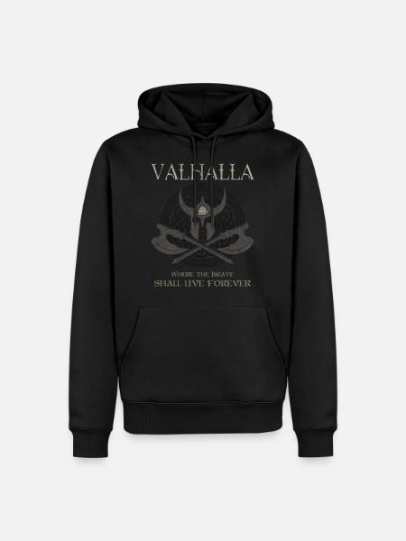 Valhalla Valknut Viking Teutons - Men’s Premium Organic Hoodie - black