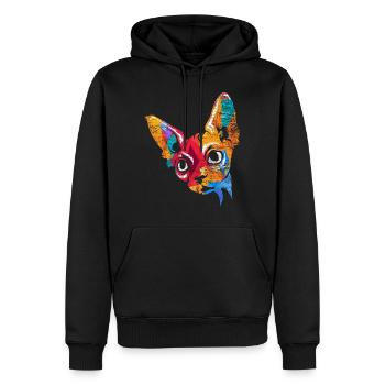 Cadeau Sphynx - Sweat à capuche Premium bio Homme - noir - Devant - Nico (187cm)