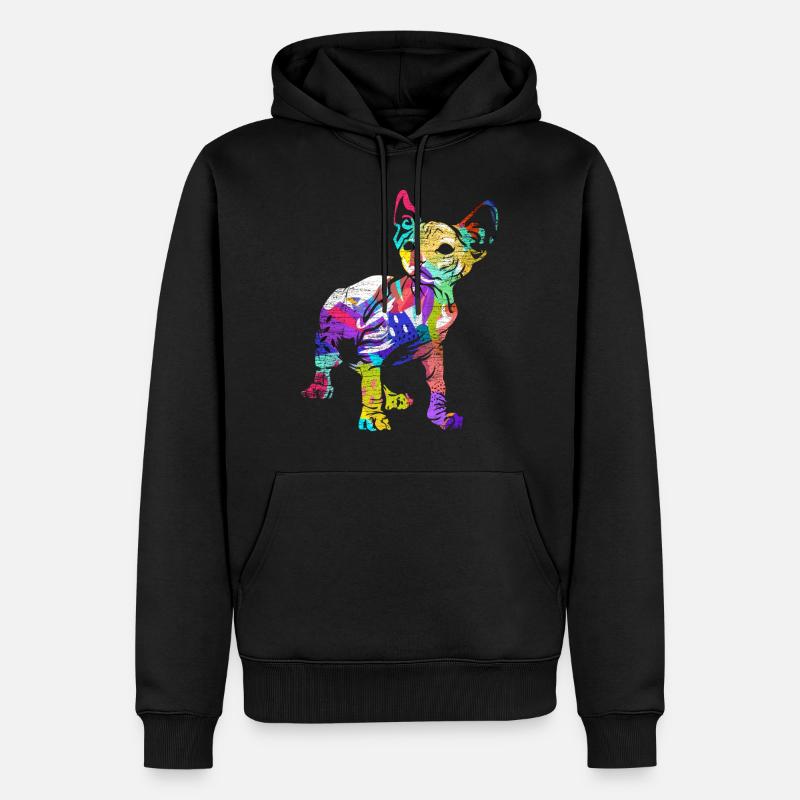 Sphynx Geschenk - Männer Premium Bio Hoodie - Schwarz