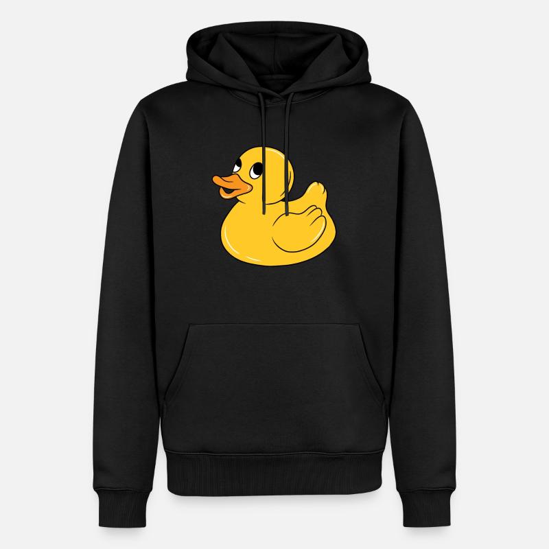 Canard caoutchouc canard canard drôle - Sweat à capuche Premium bio Homme - noir