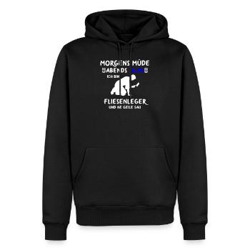 Fliesenleger Handwerker Geburtstag Geschenk Lustig - Männer Premium Bio Hoodie - Schwarz - Vorne - Nico (187cm)