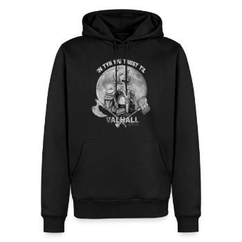 Wikinger TYR Valhall - Männer Premium Bio Hoodie - Schwarz - Vorne - Nico (187cm)