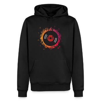Musik DJ - Männer Premium Bio Hoodie - Schwarz - Vorne - Nico (187cm)