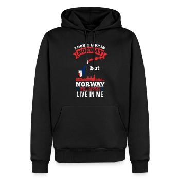 Norvège - Sweat à capuche Premium bio Homme - noir - Devant - Nico (187cm)