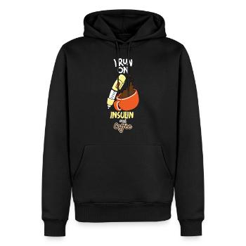 Chemise drôle de diabète - Sweat à capuche Premium bio Homme - noir - Devant - Nico (187cm)