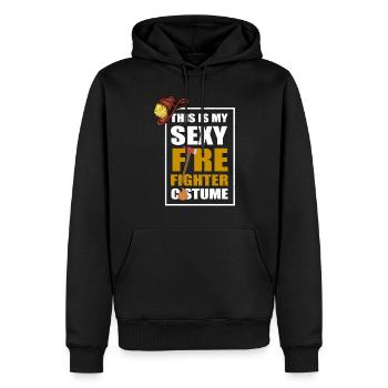 Costume de héros de pompiers - Sweat à capuche Premium bio Homme - noir - Devant - Nico (187cm)