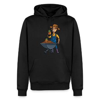 Garten Gärtner Gartenarbeit Pflanzen Blumen Acker - Männer Premium Bio Hoodie - Schwarz - Vorne - Nico (187cm)