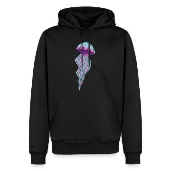 Qualle Quallen Süße Meduse Liebhaber Meer Geschenk - Männer Premium Bio Hoodie - Schwarz - Vorne - Nico (187cm)