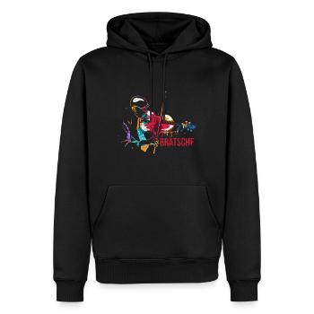 Cadeau d’alto - Sweat à capuche Premium bio Homme - noir - Devant - Nico (187cm)