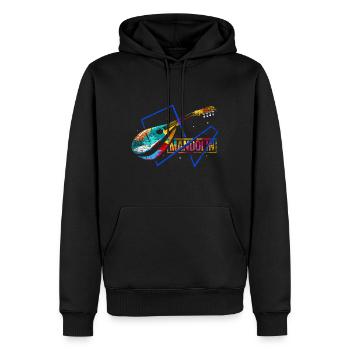 Mandoline Polygon Geschenk - Männer Premium Bio Hoodie - Schwarz - Vorne - Nico (187cm)