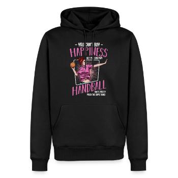 Cadeau de handballeur de handballer - Sweat à capuche Premium bio Homme - noir - Devant - Nico (187cm)