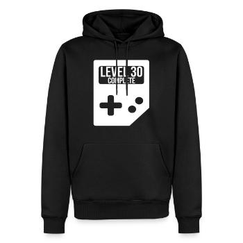 30. Geburtstag Mann - Männer Premium Bio Hoodie - Schwarz - Vorne - Nico (187cm)