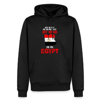 Egypte - Sweat à capuche Premium bio Homme - noir - Devant - Nico (187cm)