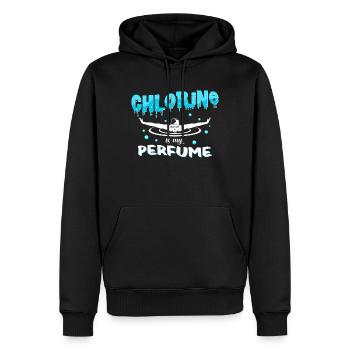 natation - Sweat à capuche Premium bio Homme - noir - Devant - Nico (187cm)