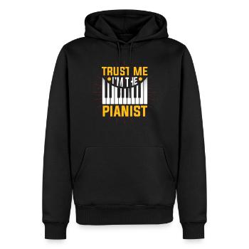 Klavier Pianist - Männer Premium Bio Hoodie - Schwarz - Vorne - Nico (187cm)