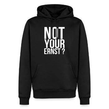 Witzige Sprüche - Männer Premium Bio Hoodie - Schwarz - Vorne - Nico (187cm)