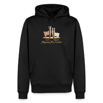 Llama Alpaca Are Cooler Alpaka Tier Süß Niedlich - Männer Premium Bio Hoodie - Schwarz - Vorne - Nico (187cm)