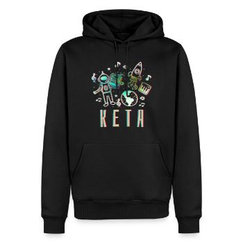 Keta Ketamin Drogen - Männer Premium Bio Hoodie - Schwarz - Vorne - Nico (187cm)