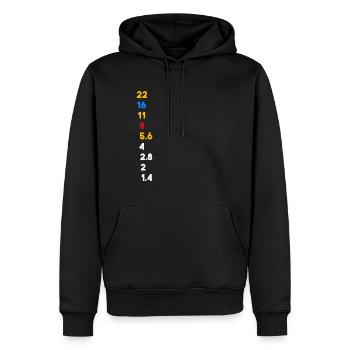 La photographie | Photographes | photographe - Sweat à capuche Premium bio Homme - noir - Devant - Nico (187cm)