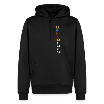 La photographie | Photographes | photographe - Sweat à capuche Premium bio Homme - noir - Devant - Nico (187cm)