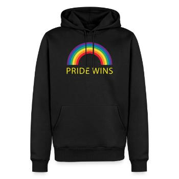 Love LGBT Pride Rainbow Colours Gift Love - Sweat à capuche Premium bio Homme - noir - Devant - Nico (187cm)