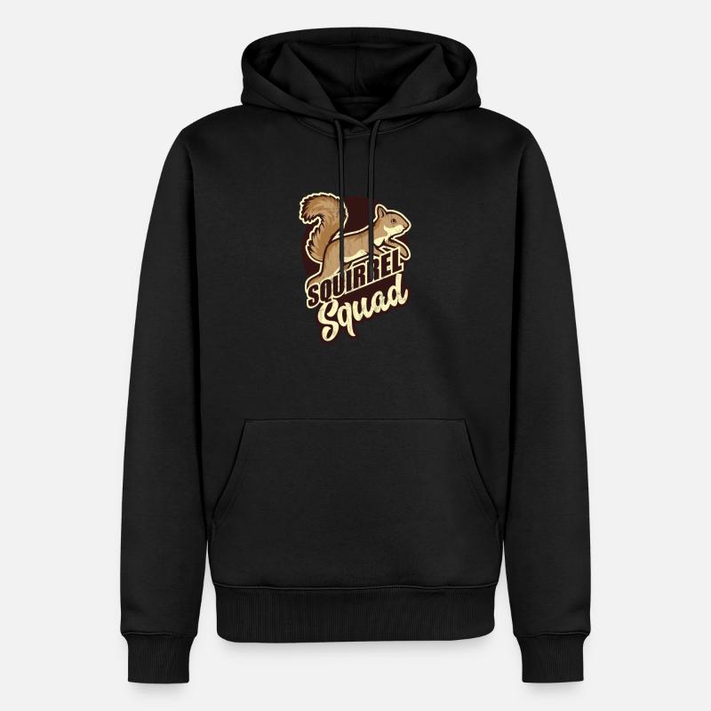 Escouade écureuil - Squirrel Design - Sweat à capuche Premium bio Homme - noir