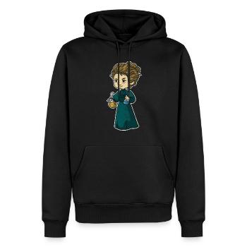 Marie Curie Geschenk - Männer Premium Bio Hoodie - Schwarz - Vorne - Nico (187cm)