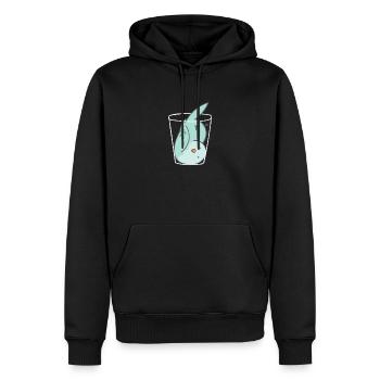 Perruche ludique dans la tasse perruche perruche oiseau perruche - Sweat à capuche Premium bio Homme - noir - Devant - Nico (187cm)