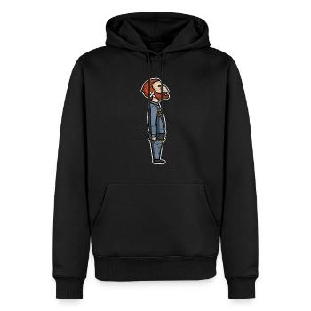 Tournesol Van Gogh - Sweat à capuche Premium bio Homme - noir - Devant - Nico (187cm)