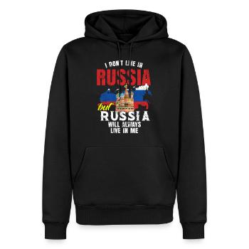 Russie maison de vacances Poutine cadeau à la maison - Sweat à capuche Premium bio Homme - noir - Devant - Nico (187cm)