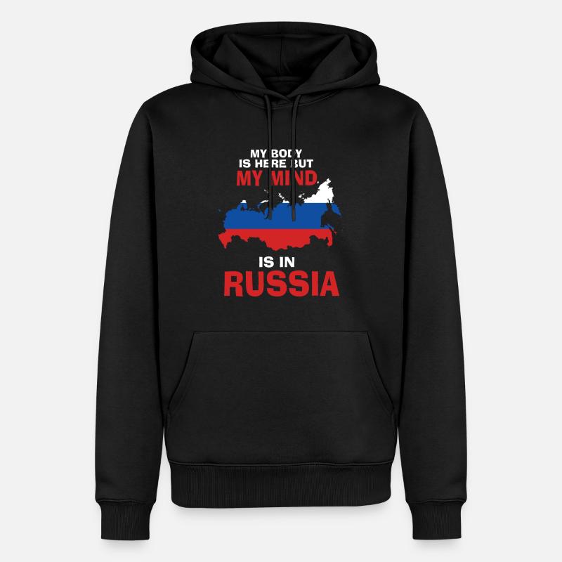 Russie Eurasie - Sweat à capuche Premium bio Homme - noir