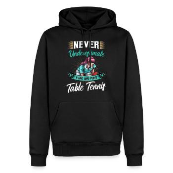 Tischtennis - Männer Premium Bio Hoodie - Schwarz - Vorne - Nico (187cm)