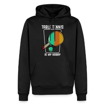 Tischtennis - Männer Premium Bio Hoodie - Schwarz - Vorne - Nico (187cm)