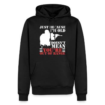 Sniper Sniper Veteran Gift Idea - Men’s Premium Organic Hoodie - black - Front - Nico (187cm)