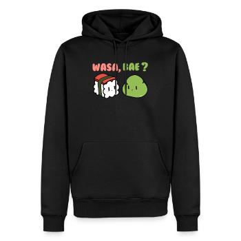 Wasa Bae Sushi Drôle Amoureux de la Cuisine Wasabi - Sweat à capuche Premium bio Homme - noir - Devant - Nico (187cm)