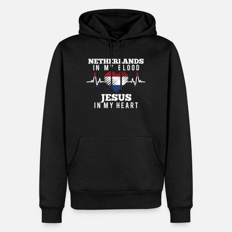 Pays-Bas Jésus - Sweat à capuche Premium bio Homme - noir