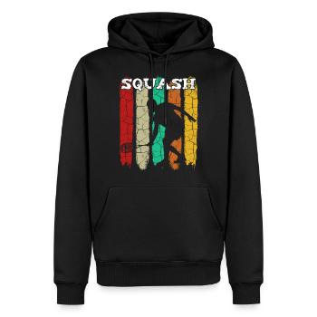squash - Sweat à capuche Premium bio Homme - noir - Devant - Nico (187cm)