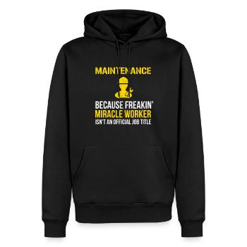 Wartung - Geschenk für Wartungsarbeiter Design - Männer Premium Bio Hoodie - Schwarz - Vorne - Nico (187cm)