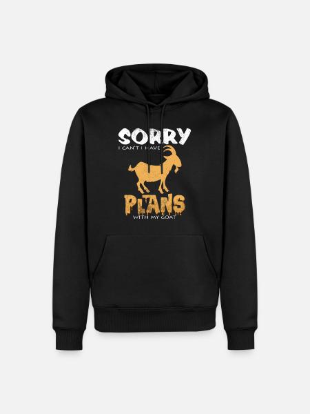 Goats Funny Sayings Cool goat farmer gift - Men’s Premium Organic Hoodie - black