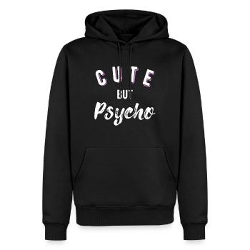 Cadeau mignon de style de vie mais psychopathe - Sweat à capuche Premium bio Homme - noir - Devant - Nico (187cm)