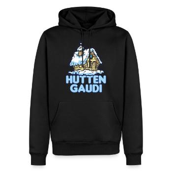 Hütten Gaudi Skihütte Ski Hütte - Männer Premium Bio Hoodie - Schwarz - Vorne - Nico (187cm)