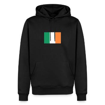 Irlande - Sweat à capuche Premium bio Homme - noir - Devant - Nico (187cm)