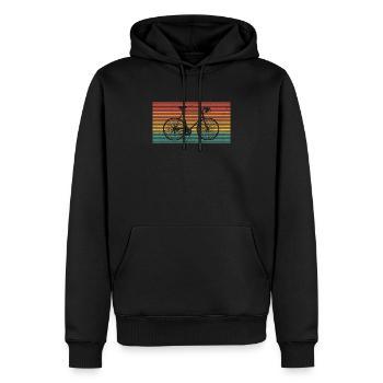 Bicycle Vintage Bike Lover Gift Funny Velo Biking - Men’s Premium Organic Hoodie - black - Front - Nico (187cm)