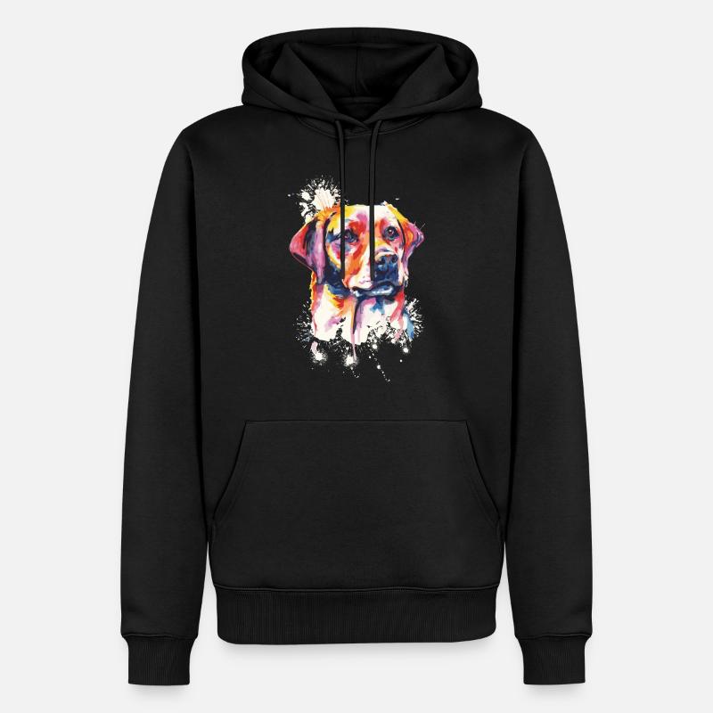 Labrador Hunderasse - Männer Premium Bio Hoodie - Schwarz