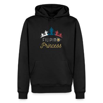 Drapeau national philippin princesse diadème imprimé - Sweat à capuche Premium bio Homme - noir - Devant - Nico (187cm)