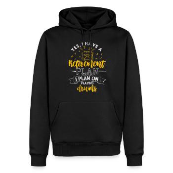 Drum Drumsticks Cool Cadeau Batteur - Sweat à capuche Premium bio Homme - noir - Devant - Nico (187cm)