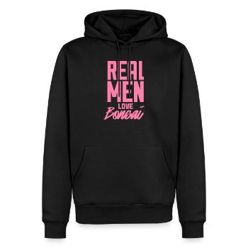 Plante - Sweat à capuche Premium bio Homme - noir - Devant - Nico (187cm)