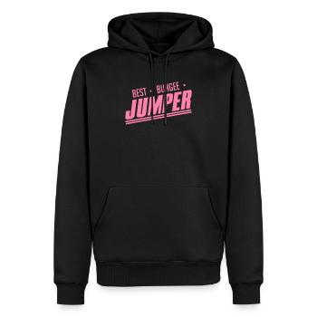 Bungee Jumping - Männer Premium Bio Hoodie - Schwarz - Vorne - Nico (187cm)