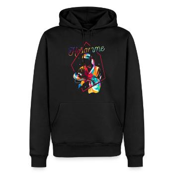Hebamme Geschenk - Männer Premium Bio Hoodie - Schwarz - Vorne - Nico (187cm)